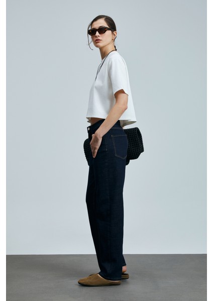 Herme Kadın Pamuklu T- Shırt Siyah