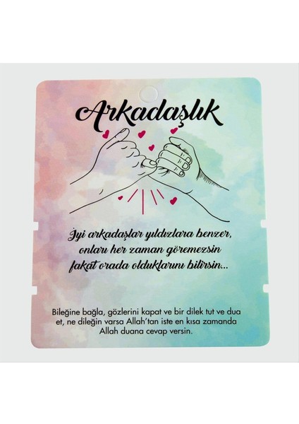 shop 2li Arkadaşlık Bileklik Kartı-Mavi