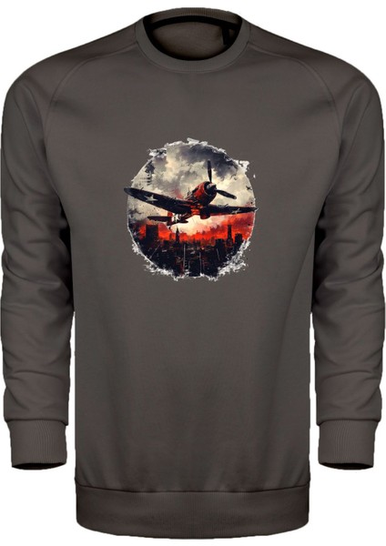 Klasik Uçak Unisex Sweatshirt