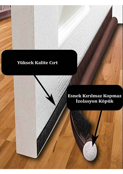 Yeni Nesil Lux Kapı Altı Cırtlı Rüzgar Önleyici Sünger 90 cm fiyatları