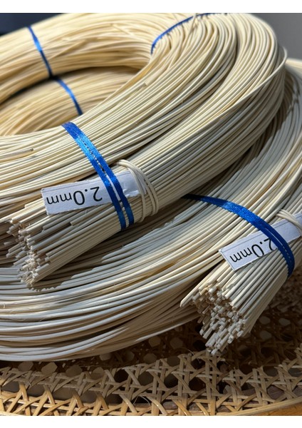 Rattan Core Doğal Bambu Çubuk 2 mm 100 gr ve Rattan Örme Kalıbı 2 Si Birlikte modelleri