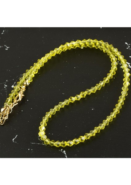 shop 4 mm Kristal Kolye-Sarı