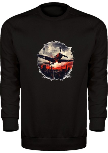 Klasik Uçak Unisex Sweatshirt
