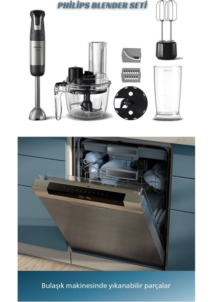 Güçlü 5000 Serisi Blender Seti, 1200W, Speedtrigger, 1,7 Lt, Siyah Renk