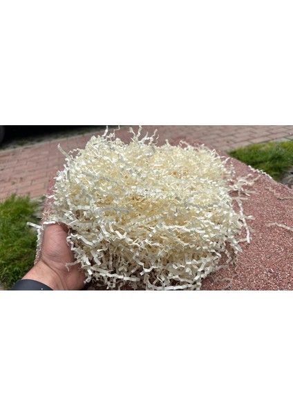 Krem 100 gr Kırpık Kağıt, Z Zigzag, Süs Hediye Kutu Dolgu Kağıt Kırpık Kutu Içi Süsleme fiyatları