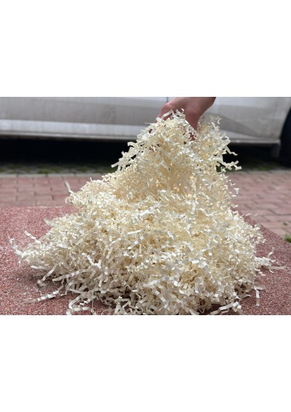 Krem 100 gr Kırpık Kağıt, Z Zigzag, Süs Hediye Kutu Dolgu Kağıt Kırpık Kutu Içi Süsleme modelleri