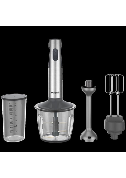 Pratik Metal El Blender Seti, Şık Tasarım ve Yüksek Performans