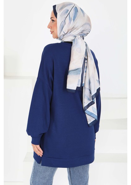 Çiçek Işlemeli Oysho Tunik Lacivert - 27672 fırsatları