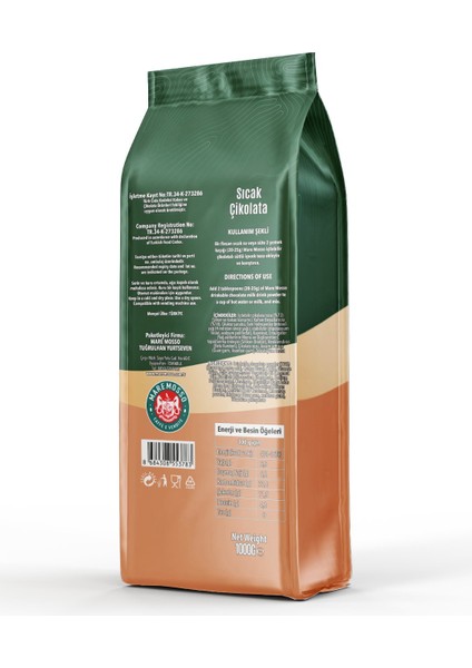 Sıcak Çikolata (Hot Chocolate) 1 Kg. fiyatları