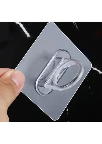 Kendinden Yapışkanlı Çok Amaçlı Şeffaf Eşya Sabitleme Halka Askı Aparatı