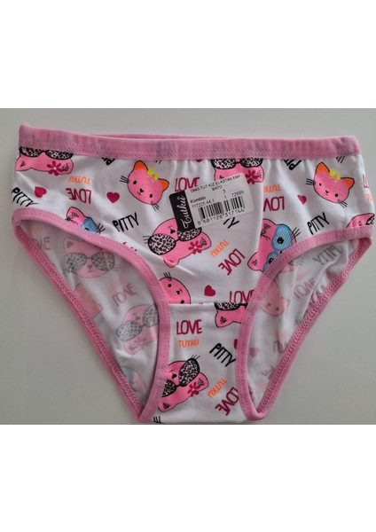 Kız Çocuk Elastan Emp Bato-Slip-Külot - 12 Adet - Çok Renkli