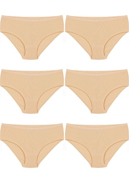 6'lı Ekonomik Paket % 100 Pamuk Çizgili Yüksek Bel Kadın Bato Külot OZT6102 fiyatları