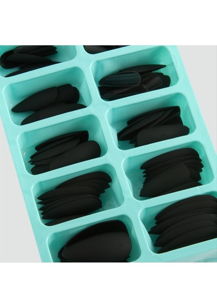 shop 100 Adet Mat Takma Tırnak-Siyah fırsatları