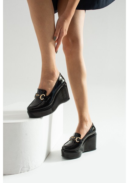 Elora Dolgu Topuklu Tokalı Kadın Ayakkabı modelleri