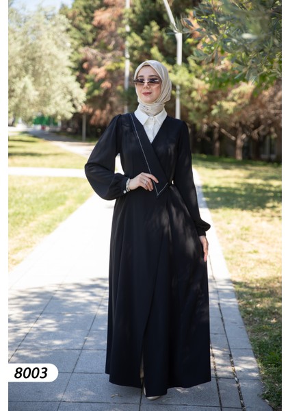 Krep Kumaş Elbise 8003