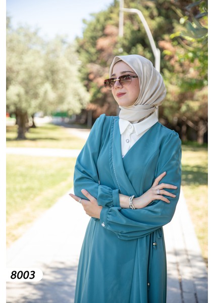 Krep Kumaş Elbise 8003 fiyatları