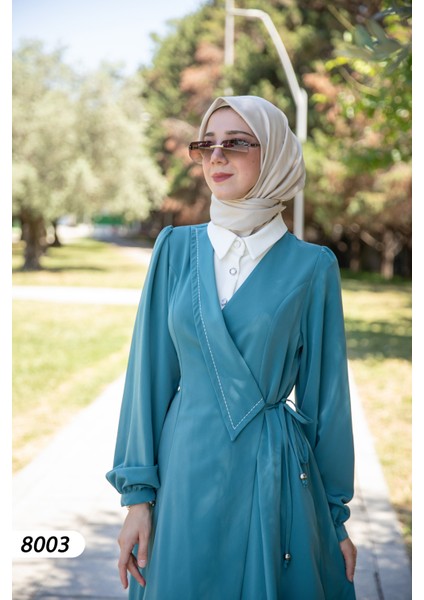 Krep Kumaş Elbise 8003 modelleri