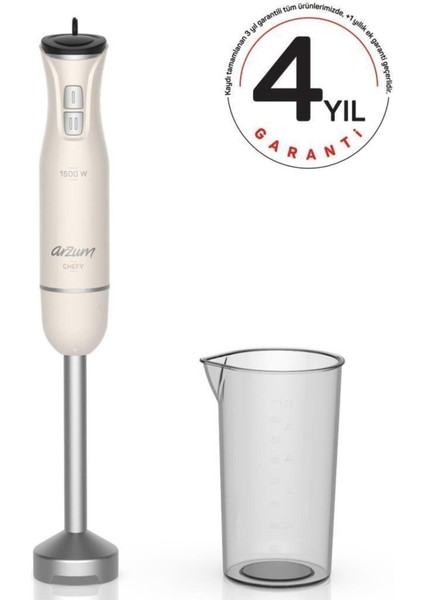 El Blender, 1200W, Beyaz, 0,5-1l, 50/60Hz, Hafif ve Kullanışlı.