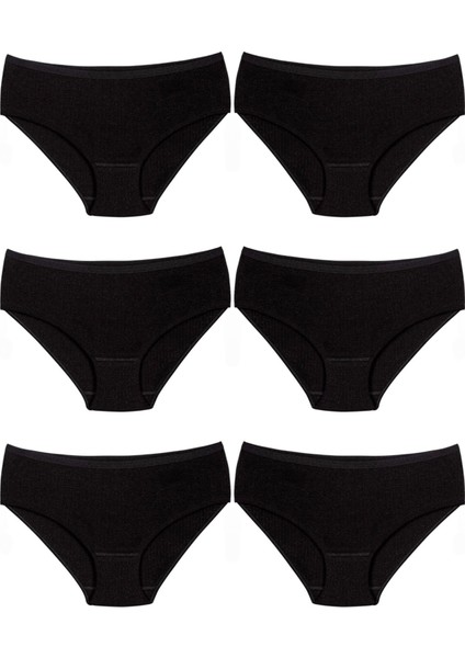 6'lı Ekonomik Paket % 100 Pamuk Çizgili Yüksek Bel Kadın Bato Külot OZT6102 fiyatları