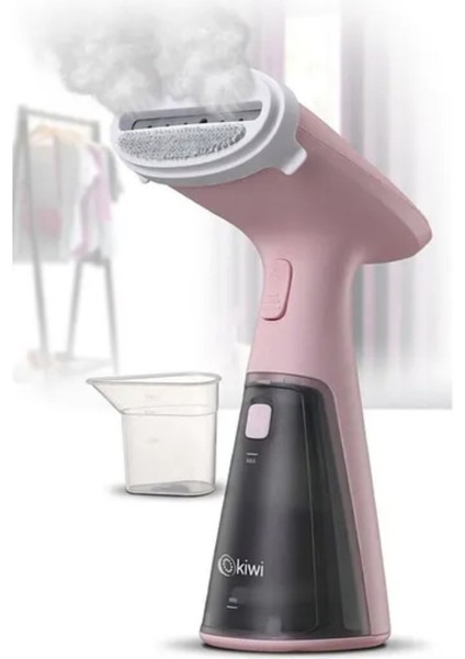 Pembe Buharlı Kırışık Düzeltici Ütü 1000W, Pratik ve Güçlü Performans