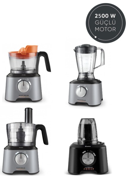 Yüksek Güçlü Çok Fonksiyonlu 4 Kanatlı Çift Katlı Mutfak Robotu