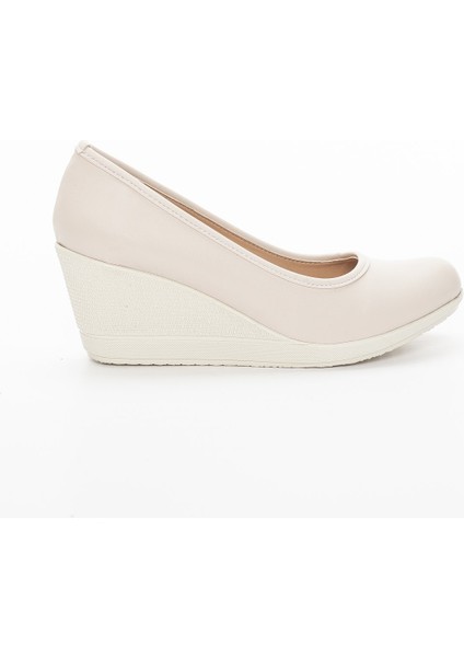 Dolgu Taban Suni Deri Ortopedik Ten Kadın Dolgu Topuklu Ayakkabı modelleri