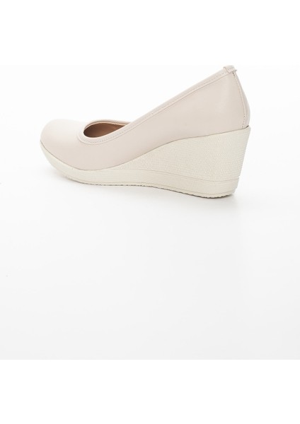 Dolgu Taban Suni Deri Ortopedik Ten Kadın Dolgu Topuklu Ayakkabı indirimleri