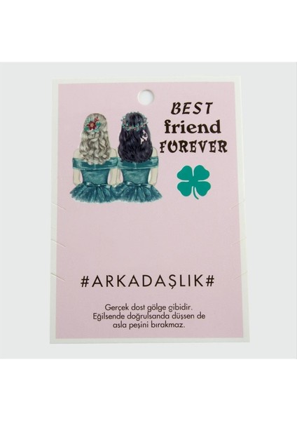 shop 3lü Arkadaşlık Bileklik Kartı-Lila