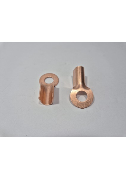 4 Ga Bakır Yalıtımsız Amfi Kablo Ucu – Akü ve Şase Için Bakır Pabuç - 4ga Amfi Güç Kablosu Ucu - 2 Adet