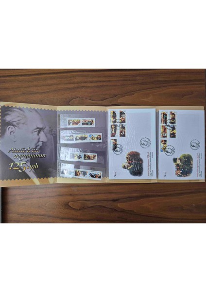 Atatürk Doğumunun 125.YILI Pul ve Zarf. Koleksiyonluk Set. 10 Adet Damgasız Pul ve 2 Adet Ilk Gün Zarfı. Limitli Üretim Filateli. modelleri
