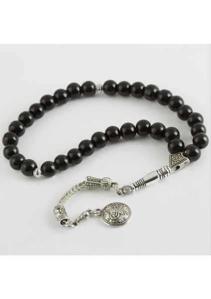 shop Onix Parlak Doğaltaş Tesbih 8 Mm-Siyah fiyatları