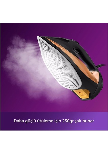 Şık Siyah ve Altın Renkli Buharlı Ütü, Hızlı ve Kolay Kullanım modelleri