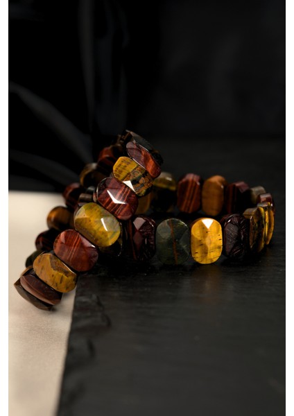 Kaplangözü Multi Özel Kesim Doğal Taş Unisex Bileklik fiyatları