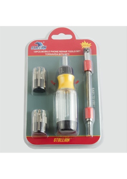 shop 14 Adet Uçlu Tornavida Takımı-Gümüş Rengi