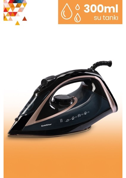 2400W Seramik Tabanlı Buharlı Ütü, 170G Şok Gücü, Siyah Renk fiyatları