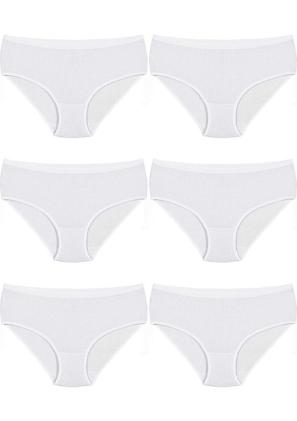 12'li Ekonomik Paket % 100 Pamuk Çizgili Yüksek Bel Kadın Bato Külot OZT12102 fiyatları