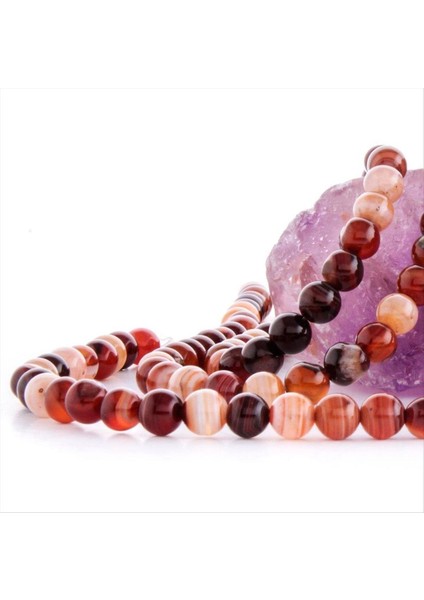 shop 8 mm Damarlı Akik Taşı-Kahverengi modelleri