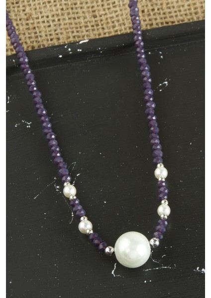 shop Inci Kristal Kolye-Mor