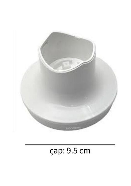 350ML ve 50ML Hazne Üst Kapağı, Beyaz, Çap 9.5 cm