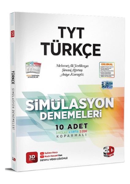 3D Yayınları 2026 Tyt Türkçe Deneme ve ve 20X35 Paragraf Deneme +1 Tyt Deneme Hediyeli fiyatları