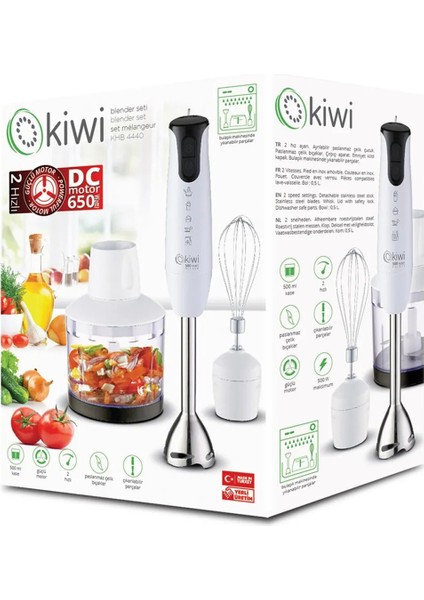 650 W Blender Seti, 0.5 L Hazne, 2 Hız, Şık Beyaz Renk modelleri
