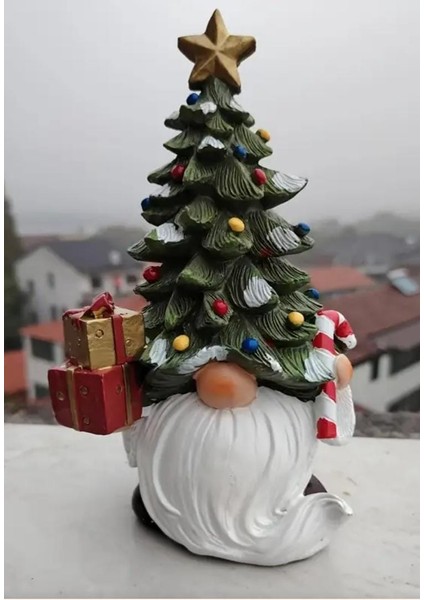 Kış Masası Noel Ağacı Süslemeleri Iç Mekan Ev Dekorasyonu Noel Babalı Çam Ağacı modelleri