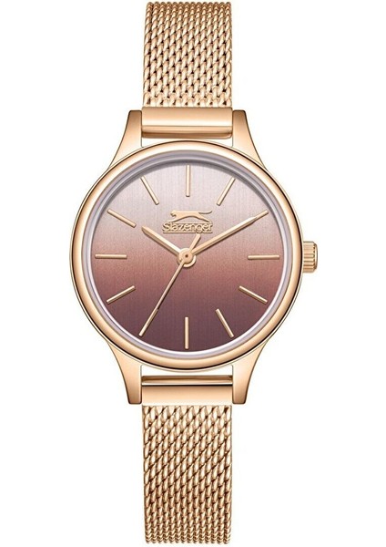 SL.09.2458.3.05 Kadın Kol Saati | Rose Gold Kasa & Kahverengi Gradyan Kadran