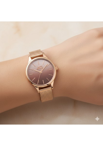 SL.09.2458.3.05 Kadın Kol Saati | Rose Gold Kasa & Kahverengi Gradyan Kadran fiyatları