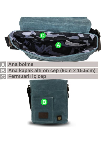 7059 Pretty Limon Küfü Mavi Hakiki Deri Suya Dayanıklı Mumlu Kanvas Postacı Omuz Okul Çantası modelleri