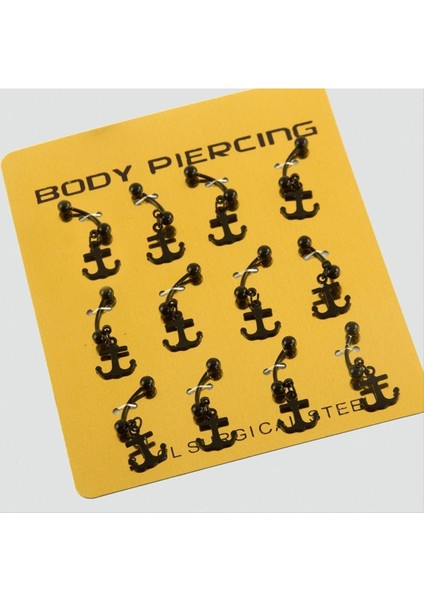 shop Çapa Çelik Piercing 1 Adet-Siyah fiyatları