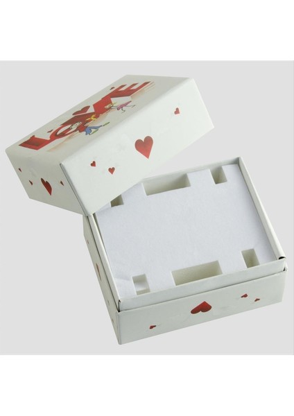 shop Love Yazılı Saat Kutusu-Beyaz