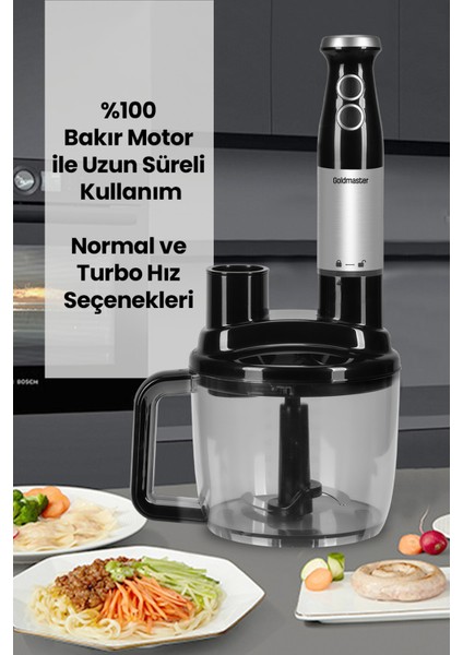 Paslanmaz Çelik Çok Amaçlı 8'li Mutfak Robotu ve Blender Seti Siyah fırsatları