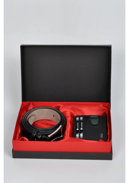 Kişiye Özel Hakiki Deri Kumaş Kemer - Kartlık Seti modelleri