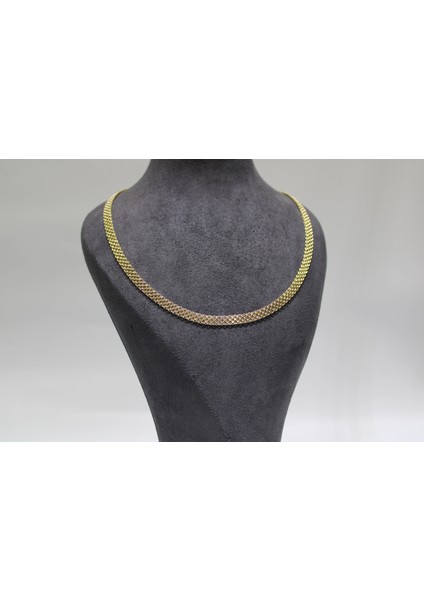 14 Ayar Altın Italyan Model Dövme Hasır Kolye